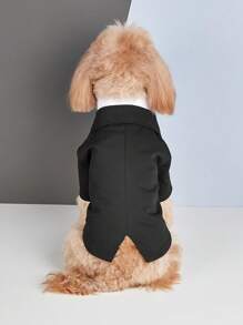 Pet 2 In 1 Suit Jacket (Bow Tie Not Included) - Black - View 2