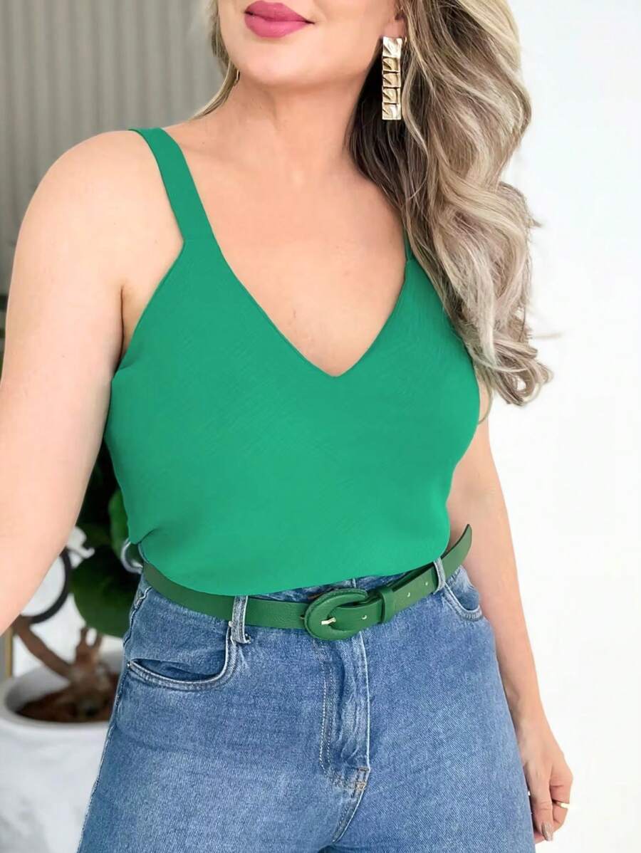 Women Tank Tops & Camis - Green - View 1