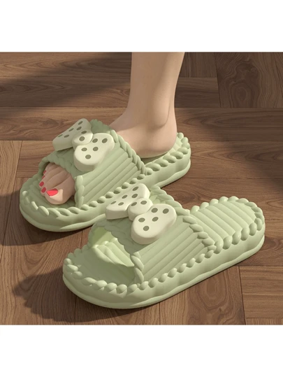 Pantofole da bagno per donne con fondo spesso antiscivolo e fantasie divertenti, adatte per interno ed esterno