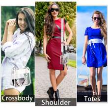 Clear Bag Stadium Approved Clear Concert Purse For Women Clear Crossbody Handbag For Concerts Festivals Sports Events - C型-白色 - 查看 2