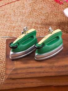 Aretes con diseño de teléfono, televisión, plancha y radio vintage personalizados para mujer, disponibles en múltiples estilos, accesorios y regalos diarios