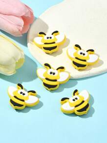 5 Pcs Silicone Focal Beads, Bee - Bee - View 1