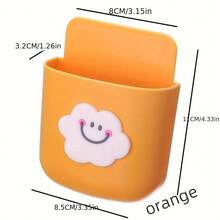 1 pieza Caja de almacenamiento para control remoto montada en la pared para TV y aire acondicionado, organizador de teléfono sin taladrar con color aleatorio - Multicolor - Ver 4