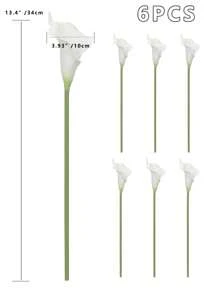 Múltiples tipos de flores blancas disponibles para ramo de bodas DIY, decoración del hogar, oficina o dormitorio, eventos de fiesta o centros de mesa como rosas blancas, lirios, aliento de bebé, tulipanes y orquídeas. Ideal para arreglos de bodas. - Multicolor - Ver 13