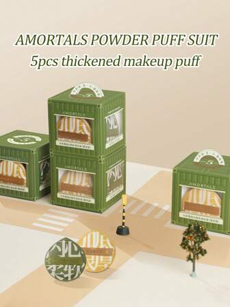 Amortals 5 st XL rosa sminksvampblandare, applikatorset för sminksvampar, mjuk och len för foundation, concealer, puder, rouge, ögonskugga, sminkverktyg, lämplig för nybörjare, makeupartister, presenter, tillfällen som dejt, bröllop, jul, halloween, examen, födelsedag, år 2000, fester, strand, resor, camping, skolevenemang, dekorationer, billigt, presenter till strumpor, smink, sminkverktyg, billiga saker, presenter, presenter till kvinnor, julklappar