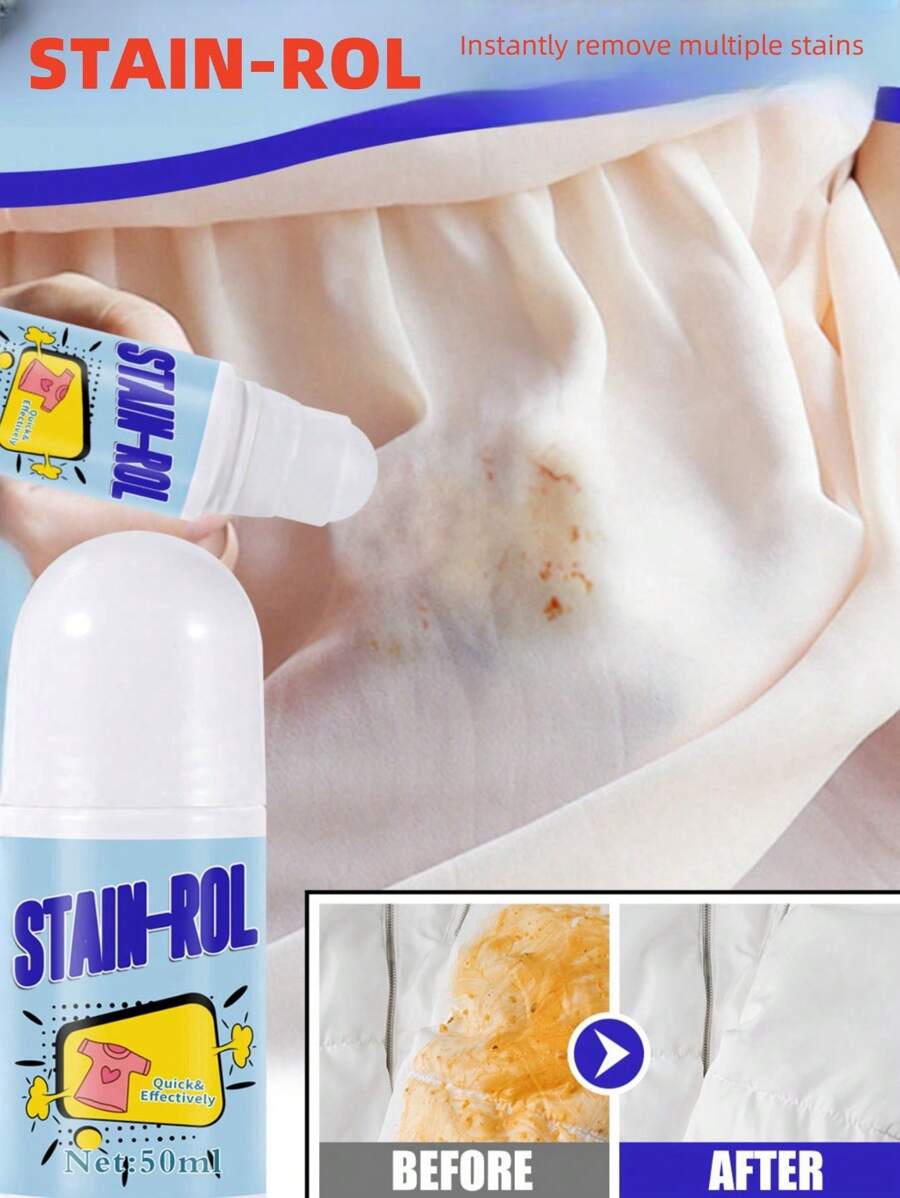 Portable Waterless Laundry Roller Stain Remover For White Clothes & Oil Stains - White - View 1
