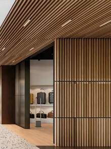 PANEL DECORATIVO 3D PVC TIPO LAMBRIN 50X50 CM 10 PIEZAS - 2.5M2 COLOR MADERA - Marrón - Ver 3