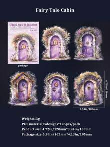 5pcs/Pack Pet Sticker Set For Journal DIY Plant Decoration Large Size Waterproof Self-Adhesive Decal Back To School - Front View - View 14