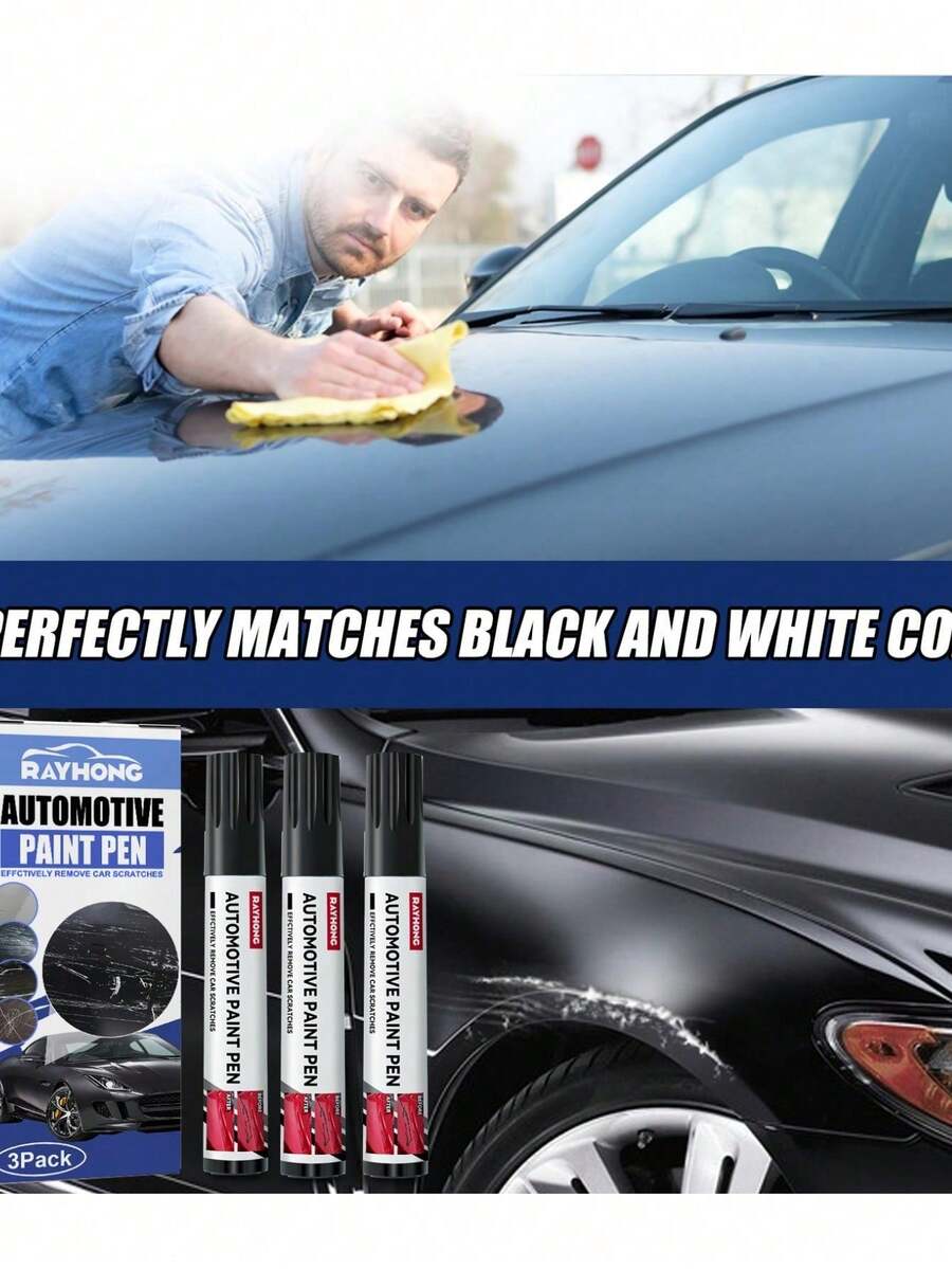 Car Scratch Repair Pen, Paint Surface Scuff Scratch Remover, Paint Repair Pen - Black - View 1