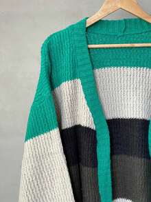 Women Cardigans - GROEN ZWART - Bekijken 1