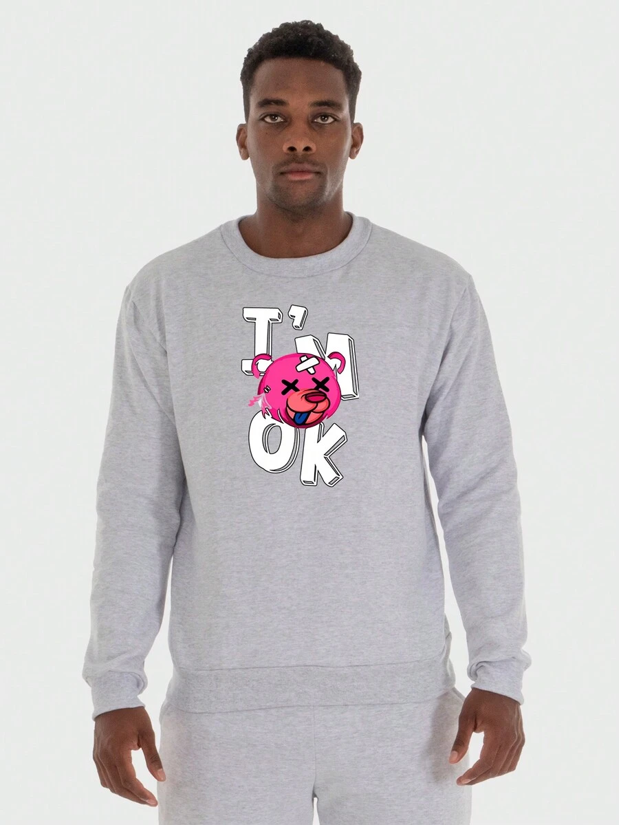 Men Sweatshirts - Xám - Xem 1