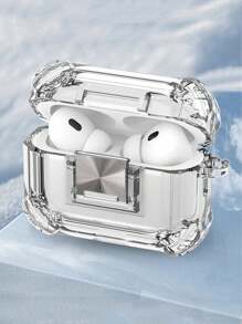 苹果极简主义保护壳 兼容 AirPods 兼容 Airpods1/2 AirPods Pro - 無色 - 查看 3