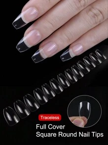 504 stks/zak Nieuw Ontwerp Druk Op Nagels Verlenging Dunne Vouw Naadloze Waterdruppel Nagels Verlenging Nep Nagels