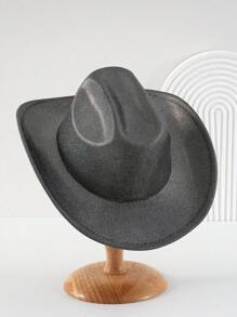 1pc Unisex Shiny Solid Color Cowboy Hat, Luxury Sparkly Bling Cowgirl Hat, Novelty Punk Style Wide-Brimmed Hat For Bridesmaids, Brides Or Gifts In 2024 Wedding Essentials, Girlcore, Silver Charm, BR Tropical Fashion Spring Summer Bright Colors, New Retro Outdoorsy Style Suitable For Boho Vacay, Parties, Western-Themed Activities, Gatherings, Engagements, Cosplay, Graduations, Costume Balls, Festivals, Weddings, Birthday Celebrations, Music Festivals, Coming-Of-Age Ceremonies. Halloween