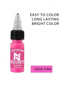 NISIMP Kit de Tinta de Tatuagem, Conjunto de 14 Cores de Tinta de Tatuagem EIPTWH 1/2oz 15ml/garrafa, Tinta de cor brilhante e vibrante para suprimentos de tatuagem, pigmentos de tatuagem profissionais para arte corporal de tatuagem FWTI14-15