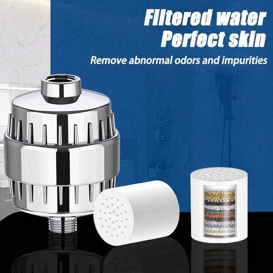2pcs Household Bathroom Shower Water Filter With 15 Stages, Fit For