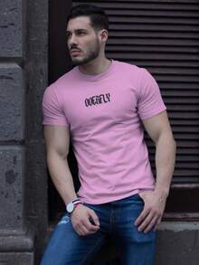 Men T-Shirts - 淺粉色 - 查看 1