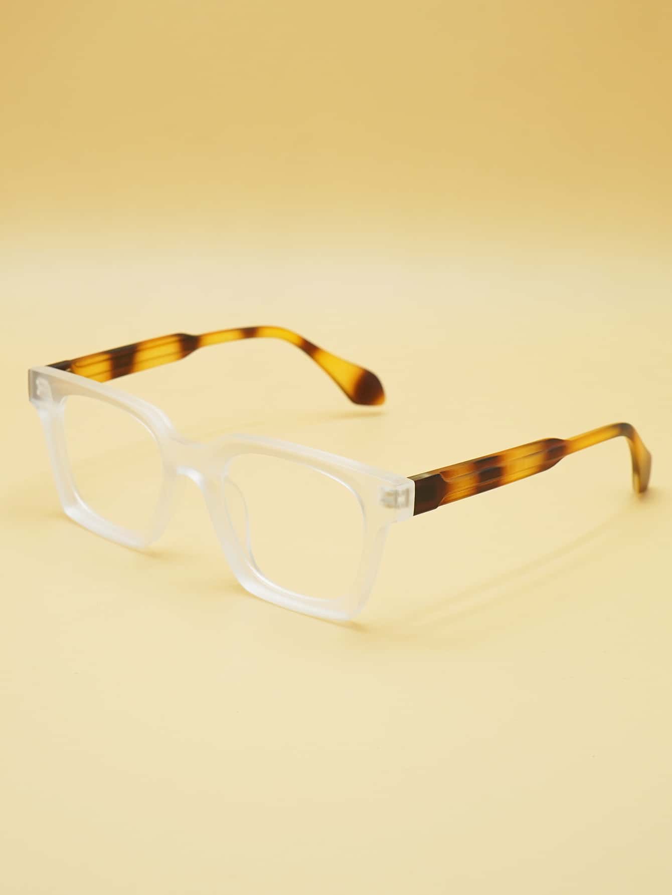1 Stück Damen Anti Blaulicht Brille mit quadratischem Rahmen, matter klare Linse Brille für den