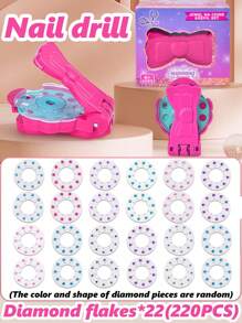 Hair Bedazzler Kit Herramienta De Peinado De Bedazzler Gem Stamper Hair Con Grapadora Diamond Sparkle Juego De Grapadora De Pelo(1 Herramienta +  Gemas)