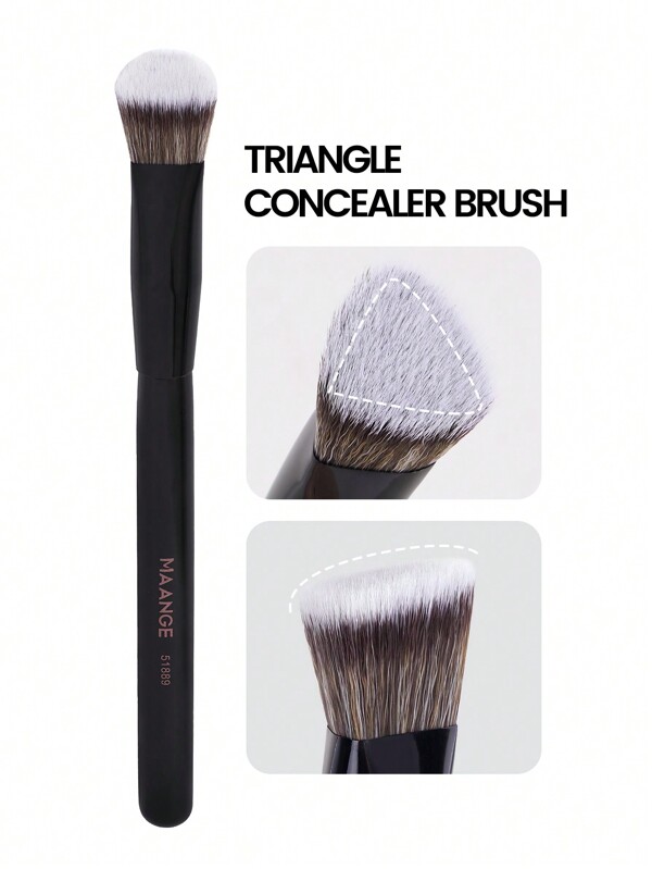 MAANGE 1pc/3pcs Triangle Brush, Portable Smudge Cosmetic Brush Makeup Brush With Foundation Brush Blush Brush Loose Powder Brush Contour Brush Highlighter Brush Makeup Tools Gift For Women & Girl Travel Makeup Brush ﻿