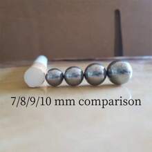 100 个不锈钢滚珠轴承（7 毫米、8 毫米、9 毫米、10 毫米）适用于弹弓 - 銀色 - 查看 3