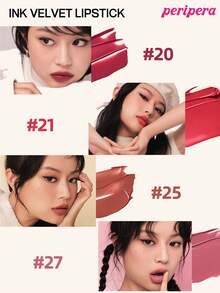 K-Beauty Peripera Ink The Velvet Liquid Lipstick, High Pigment Color, Longwear, Weightless, Gluten-Free, Paraben-Free Velvet Matte Lipstick, Liquid Lipstick, Smooth, Long Lasting, K-Beauty, Korean Makeup - #01 Good Brick - 查看 7
