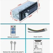 Auto Estereo Reproductor Mp3 1 Din Con Bluetooth - Negro - Ver 2