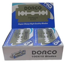 Caja De Cuchillas De Afeitar Dorco, 100 Piezas, Cuchilla De Acero Inoxidable, Cuchilla De Afeitar Manual, Cuchilla De Afeitar Antigua, Cuchilla De Afeitar De Doble Cara - Plateado - Ver 2