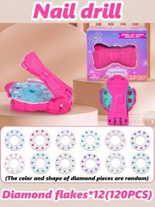 Hair Bedazzler Kit Herramienta De Peinado De Bedazzler Gem Stamper Hair Con Grapadora Diamond Sparkle Juego De Grapadora De Pelo(1 Herramienta +  Gemas)
