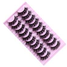 10 Pairs New False Eyelashes, Natural Messy Thick Curly Dramatic Style Eyelashes
