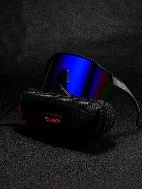 015068863-0003-YG90562 1 Pc Men's Dye Printed 12-Layer Vacuum Electroplating Coating Extra Large Size Ultralight Multi-Color Tie-Dye Cycling Outdoor Windproof UV Protection Casual Sunglasses With TR90 Silicone Non-Slip Rubber Nose Pads
