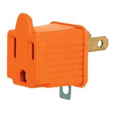 ADAPTADOR CLAVIJA CONVERTIDORA 3 A 2 NARANJA AD-32N-G VOLTECK 46256 - Naranja - Ver 1