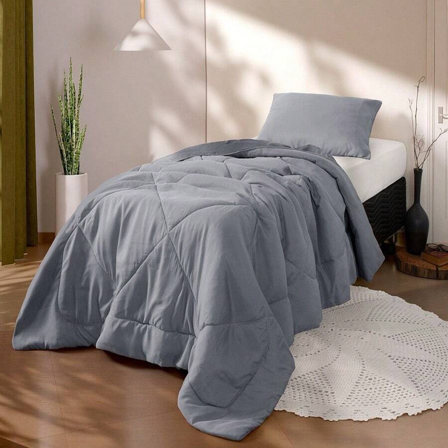 Mr Dias Bedspread - Grey - View 1