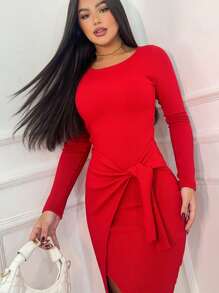 Women Dresses - Red - View 2