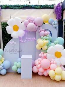 Kit de arco de guirnalda de globos pastel de 160 piezas en colores pastel de macaron, decoración de cumpleaños para niños, decoración de baby shower, , revelación de género, bodas - Multicolor - Ver 6