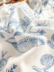 Taie d'oreiller imprimée réactive en polyester MXG, 1 pièce (couleur aléatoire)