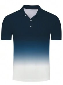 Summer New Boyfriend Style Men's POLO Shirt Lapel Tribute T-Shirt Gradually Changing Youth Zipper Top, Boyfriend Style Men's Sports POLO Shirt