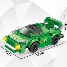 1pc City Racing Car Small Particles Building Blocks Assembling Car Model Toy - Multicolor - View 11