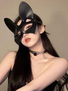 Sexy Catwoman Masks Fox Mask For Women Party Clothing Cosplay Accessories - Schwarz - Übersicht 7