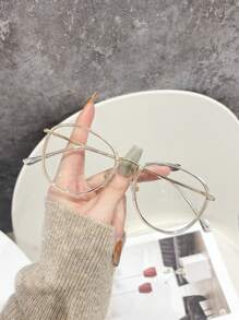 1pc Super Lightweight Novelty Frame Fashionable Metal Glasses Suitable For Various Occasions - View 1