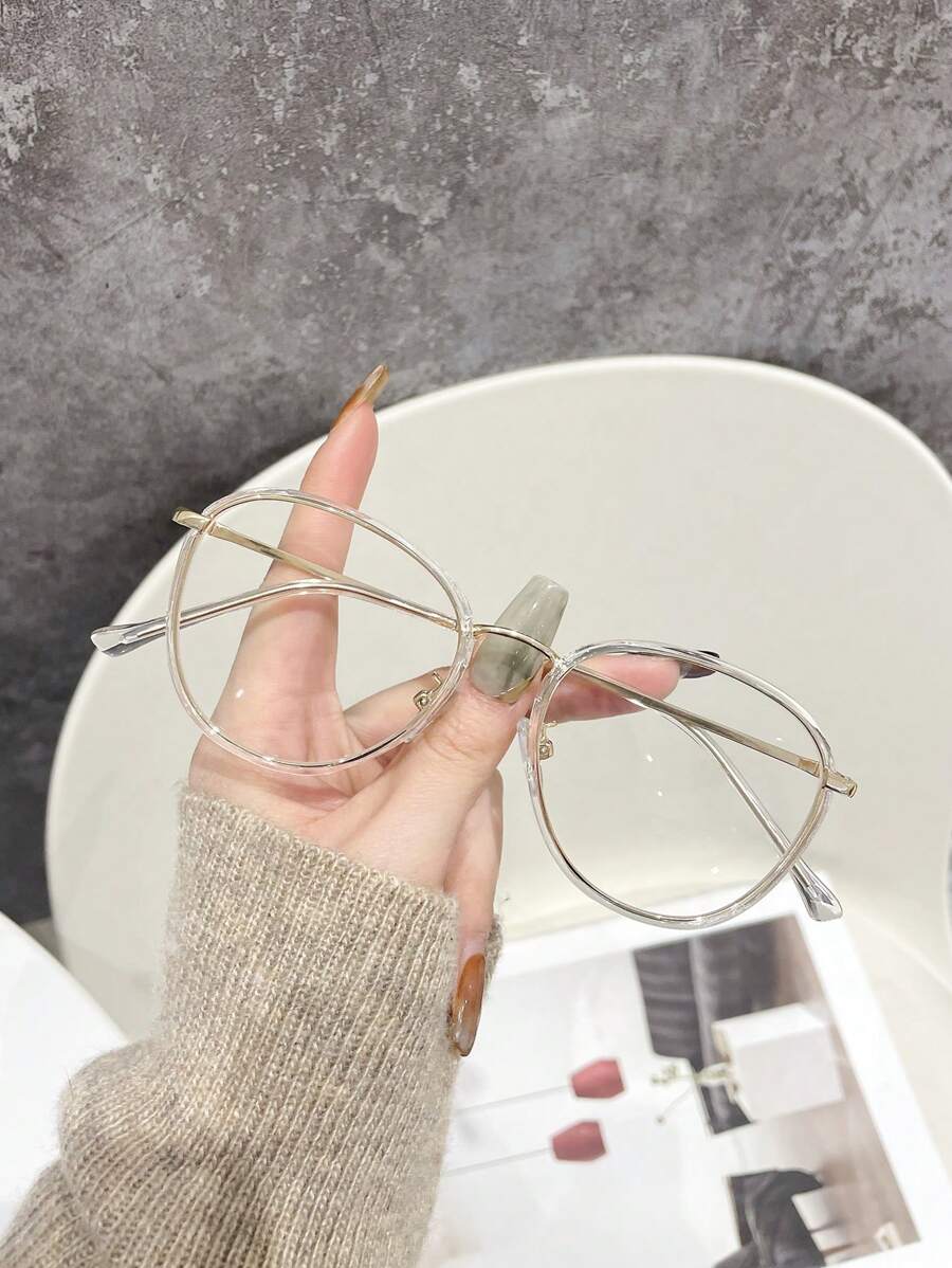1pc Super Lightweight Novelty Frame Fashionable Metal Glasses Suitable For Various Occasions - View 1