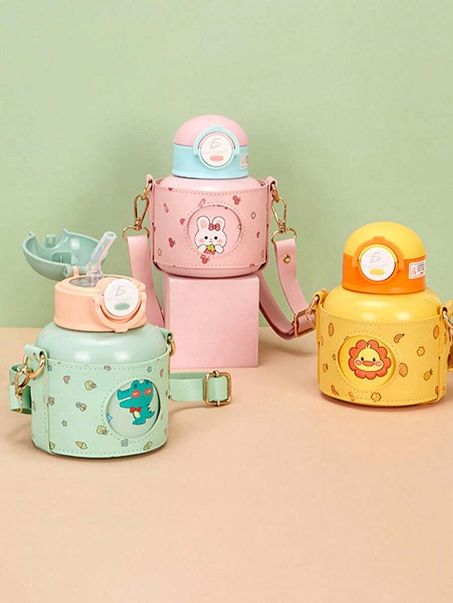 Termo Portátil de Acero Inoxidable de Grado Alimenticio 520ML - Multicolor - Ver 1