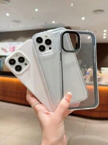 3 件纯色透明 TPU 防震保护手机壳适用于 iPhone 15、iPhone 16、iPhone 16 Pro Max、iPhone 13、iPhone 14、iPhone 14 Plus，男女通用 - 無色 - 查看 1