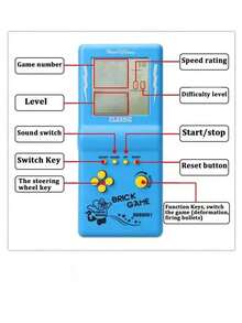 1pc Classic  Handheld Game Console With Bi9 Screen, Retro Old-Fashioned Pocket Game Player,No Batteries - Multicolor - View 10