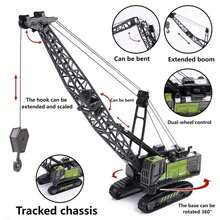 1:50比例仿真合金工程卡車挖掘機、起重機、掛車式挖掘機、攪拌車、油罐車、卡車模型，慣性合金玩具車模型（合金頭和塑料身體），適合給孩子的生日禮物 - 彩色 - 查看 5
