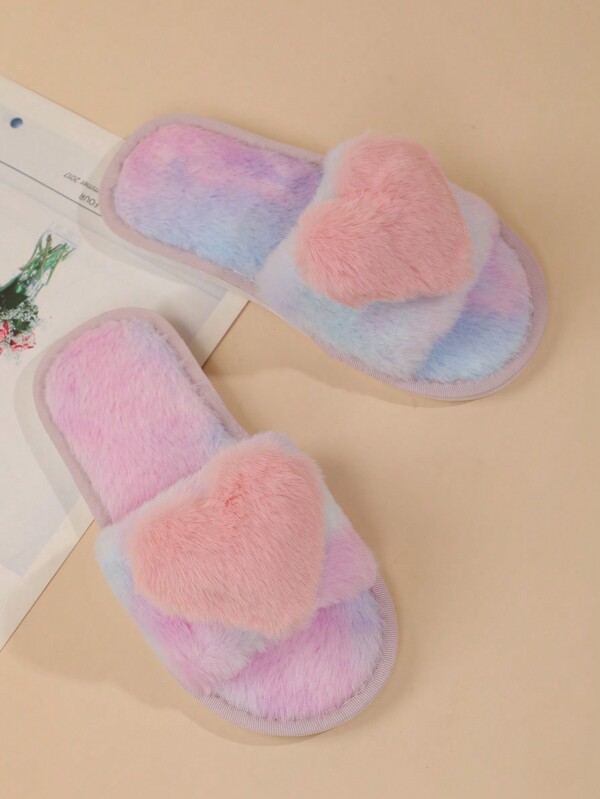 Fashionable And Comfortable Heart Slippers, Suitable For Children's Daily Wear