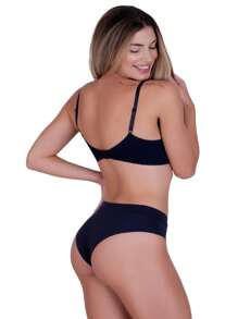 Conjunto Conforto Sutiã com Bojo Flex e Calcinha Microfibra