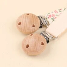 2pcs Pacifier Chains, Baby Fashion Pacifier Clip Holder & Beechwood Pacifier Clips, Suitable For Everyday Use - Multicolor - View 5