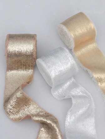 1 rulle med 4 cm*5 m varmstansande plyschband med handrivna fransar för bröllopsbuketter, tofsklippningar, rosetter och dekorativa hantverk