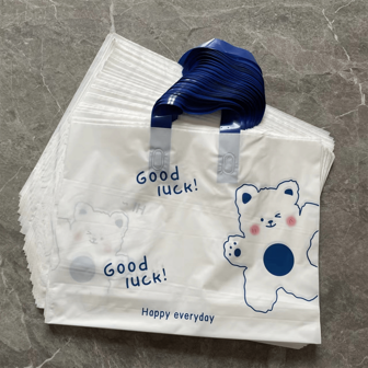 1pc 10pcs/Lot Cute Bear Shaped Plastic Bag For Gift, Clothing, Shopping, Including Clothes Shoes Box Back To School Valentine Day